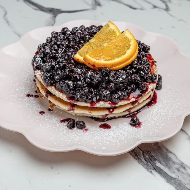 Blueberry Pancakes.