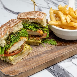 Pesto Fried Chicken Sandwich